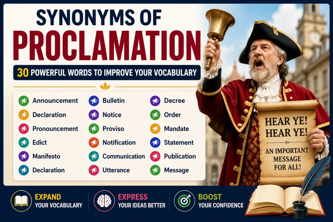Synonyms of Proclamation