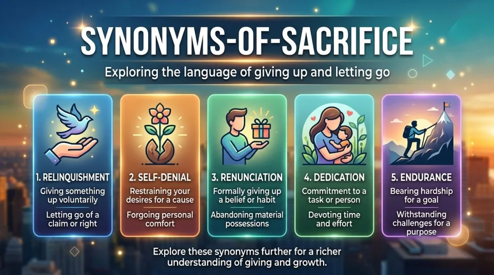 Synonyms of Sacrifice