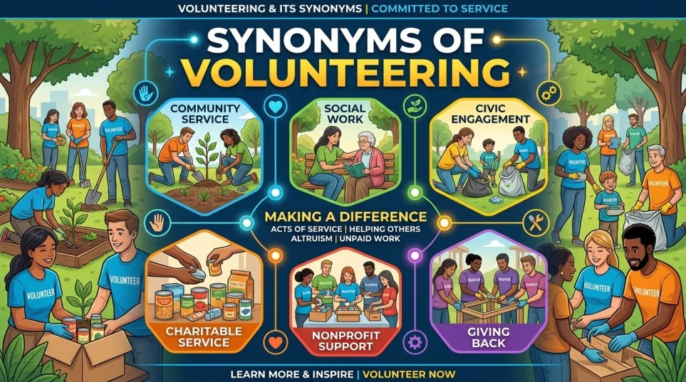 Synonyms of Volunteering
